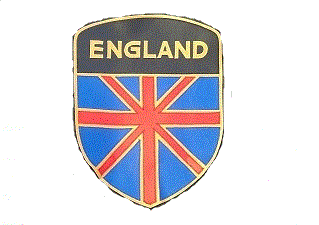 England shield synthetic leather back patch 13 inch